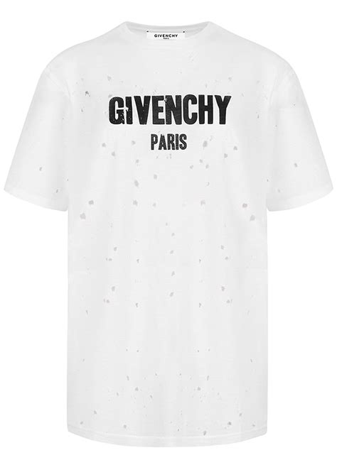 givenchy paris t shirt with holes|Givenchy t shirt euro.